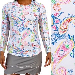 ❄️ IBKUL Golf long Sleeve Crew Neck Long Sleeve Sharon Golf Tennis Pickle Ball